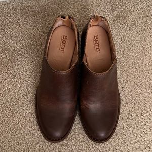 Born Antonia Heeled Leather Shoe Booties Black Size 6